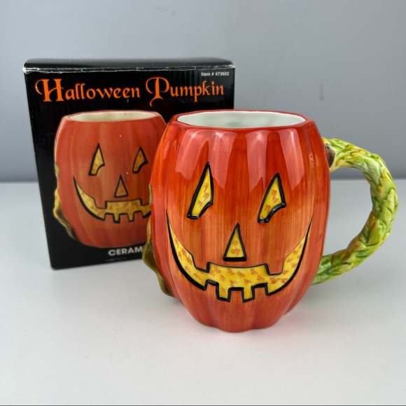 Certified International Other - Susan Winget Halloween Jack O Lantern Ceramic Mug Cup 22 oz Pumpkin Coffee Cup